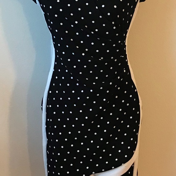 Black and White Polka Dot Dress - Picture 3 of 4